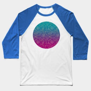 Floral Bold Sky Gradient Baseball T-Shirt